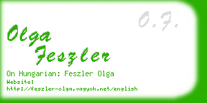 olga feszler business card